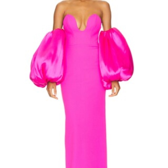 SOLACE London Karina Maxi Dress in Pink - Picture 1 of 14